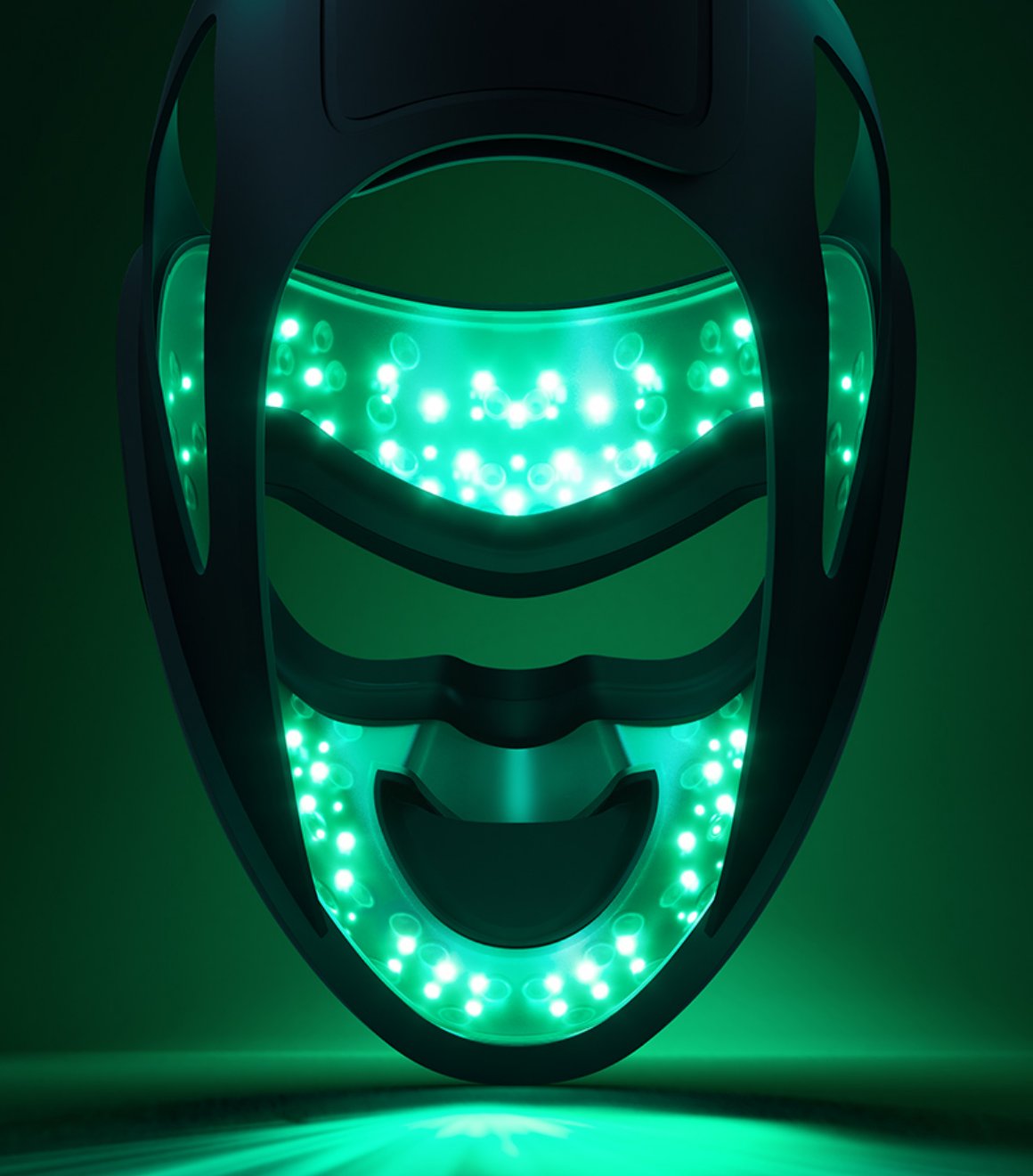 High density LEDs x Close-fitting 3D wearable mask