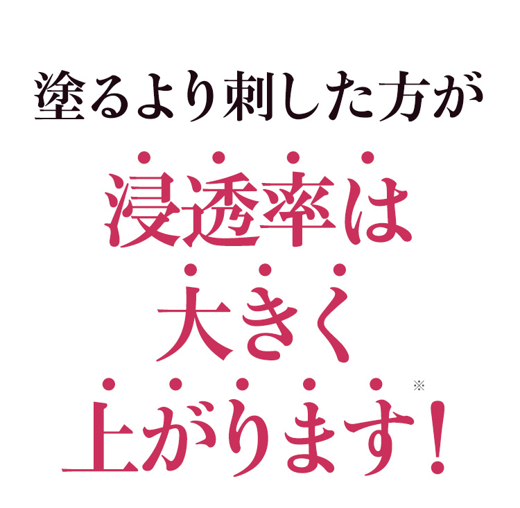 直接、気になる目もとに刺す